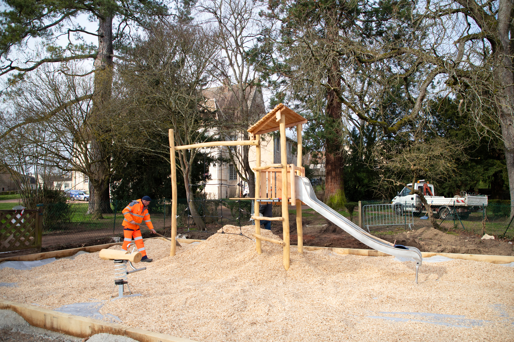 Une nouvelle aire de jeux au parc abbatial